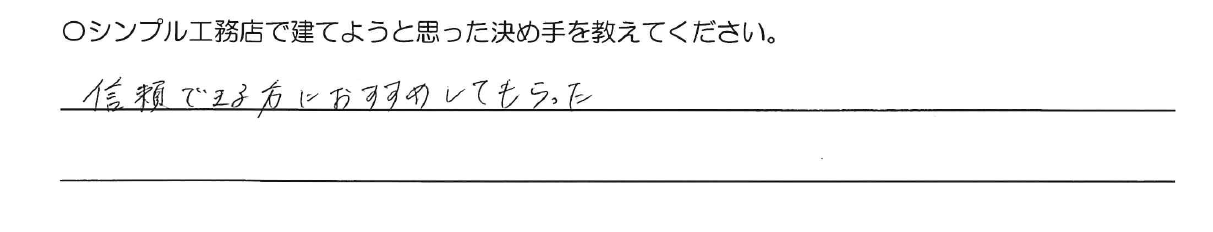 信頼できる方におすすめしてもらった。